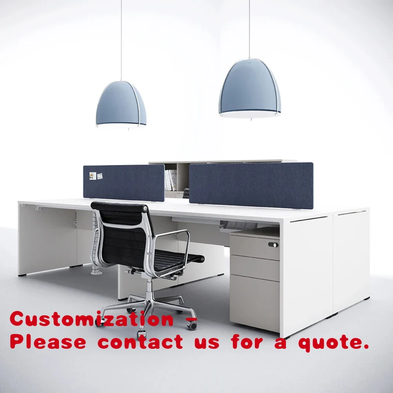 

Customize.Modern Commercial Workstation Desk Wooden Office Staff Table Panel Style Workspace