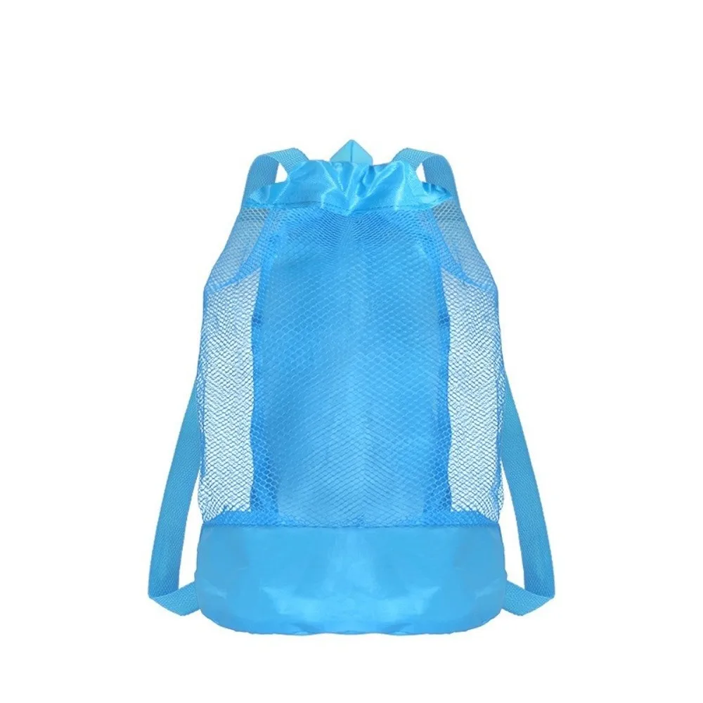 Sand-Resistant Beach Backpack Extra-Large Drawstring Closure Mesh Beach Bag Adjustable Straps Net Backpack Bags