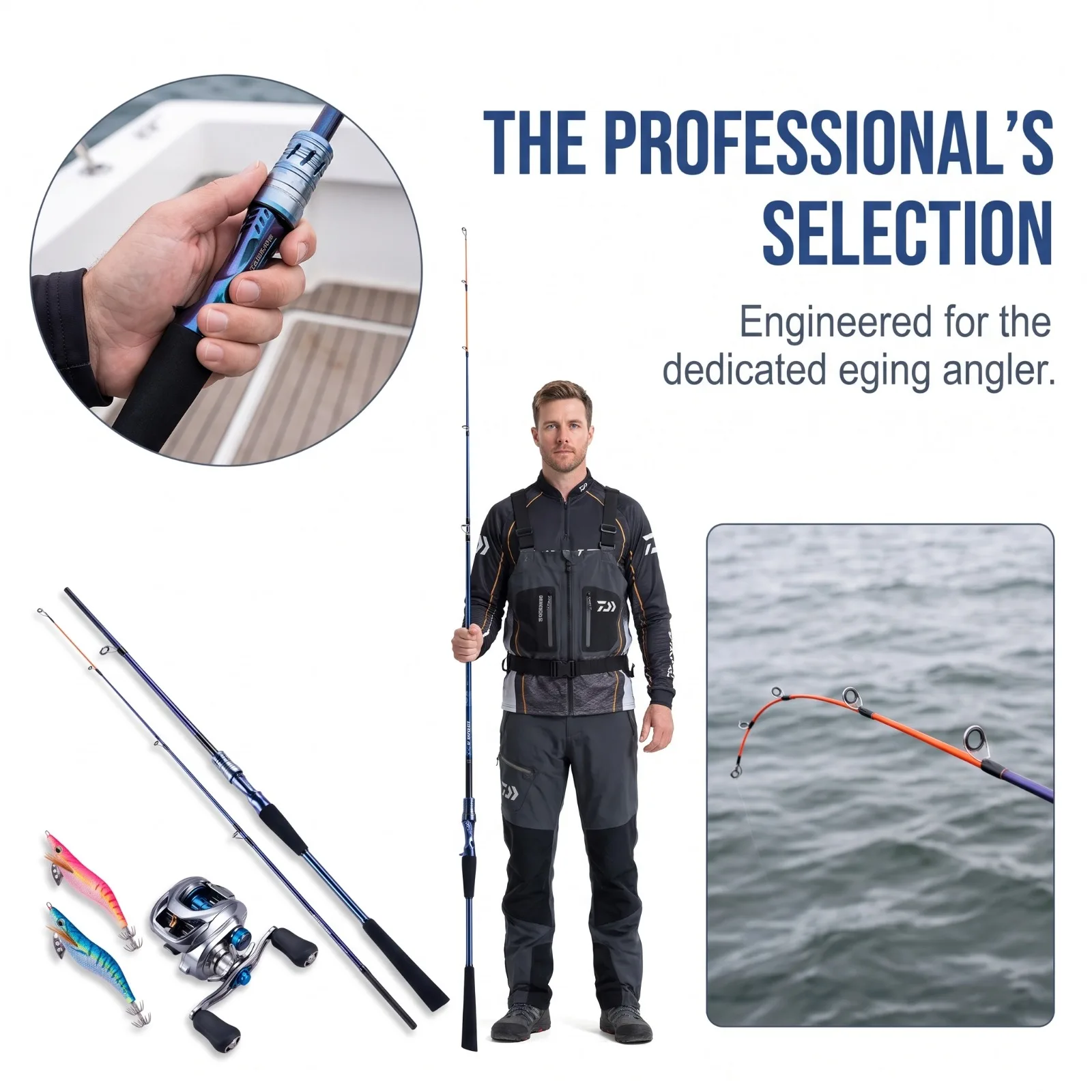 Goture Casting Rod 1.71m MH Fast 40T Carbon Full Fuji Guide Titanium Tip Saltwater Squid Jig Cuttlefish Octopus Boat Lure Rod