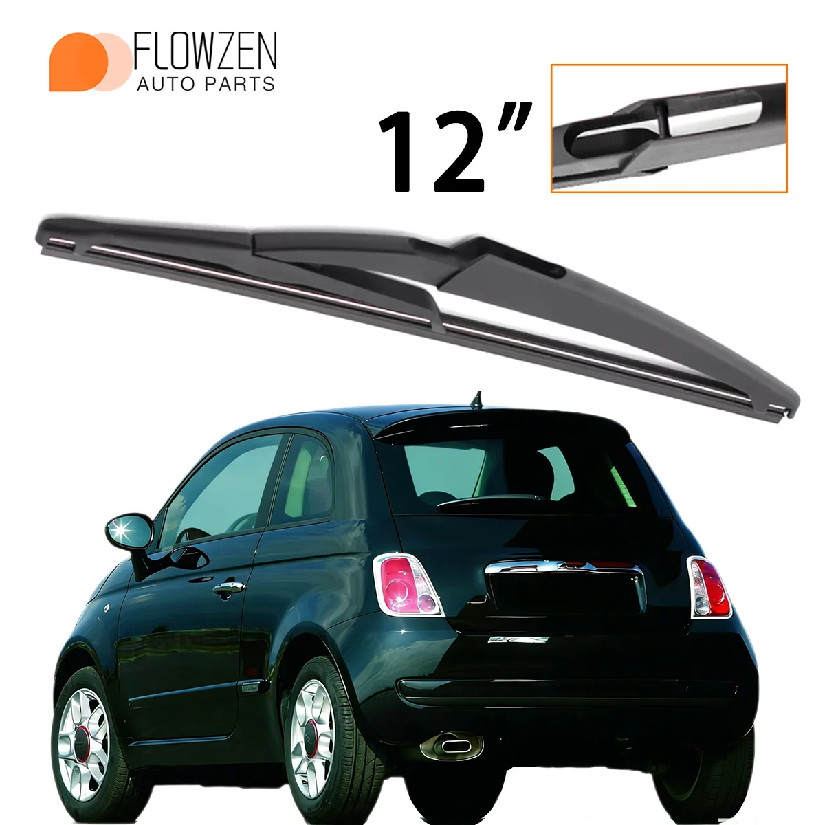 

1 шт. 12-дюймовая щетка стеклоочистителя заднего стекла, подходит для FIAT 500 2007-2019 годов выпуска, аксессуар для автомобиля