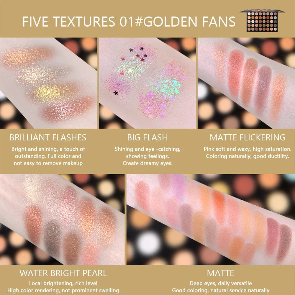Palette di ombretti da 40 colori, finitura luccicante e opaca, lunga durata, non sbiadisce, evidenziatore multiuso per viso e corpo, contorno, fard