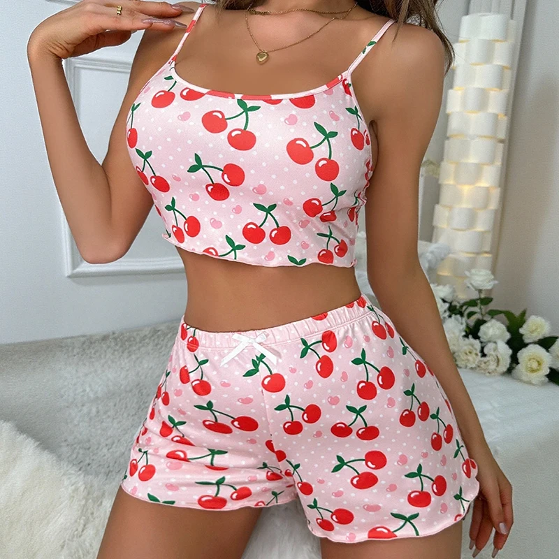 

New Versatile And Fun Summer Short Comfortable Home Suit Two-Piece Set