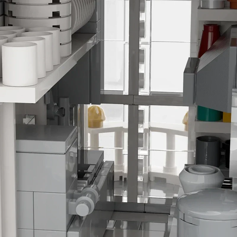 Moc Building Block The Embassy Building Model Technology Brick DIY Assembly  City Street View Toy Holiday Gift