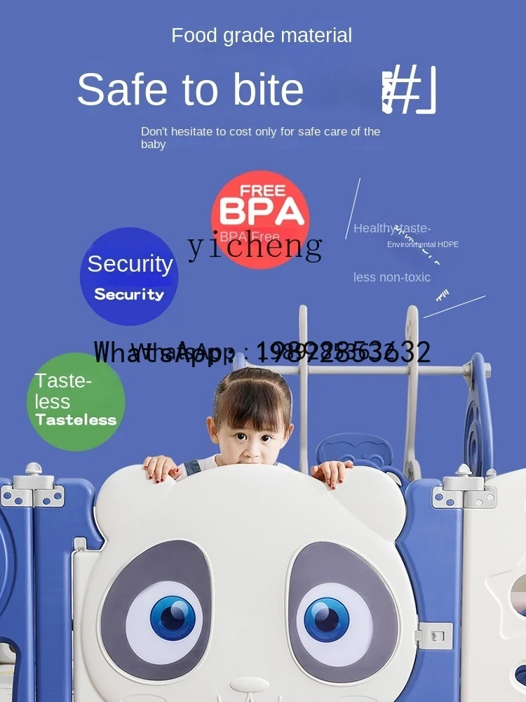 سياج أطفال WL قابل للطي، أرضية شبكية واقية، سياج زحف آمن منزلي، ملاهي داخلية