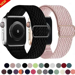 Nylon Loop Strap For Apple Watch Band 49mm 45mm 41mm 44mm 42mm 46mm Adjustable Elastic Fabric Belt iWatch Ultra 10 9 8 7 6 5 4SE