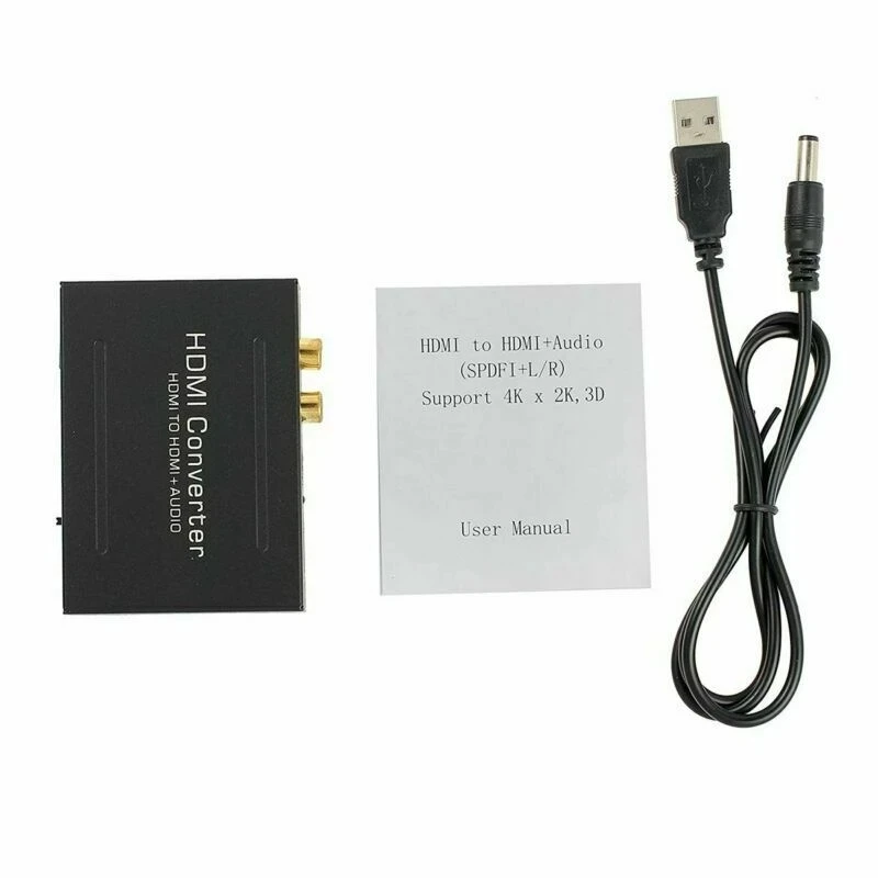 1080P ekstraktor dźwięku HDMI HDMI do Toslink Spdif optycznego R/L RCA analogowe Adapter wideo HDMI do rozdzielacz HDMI z konwerter Audio