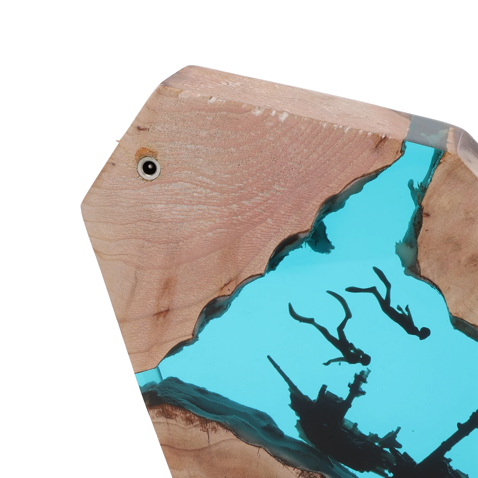 Sea Cave Diving Led Night Light Decorative 6 Levels Brightness Resin Wood Light Lamp Handmade Energy Efficient for Office