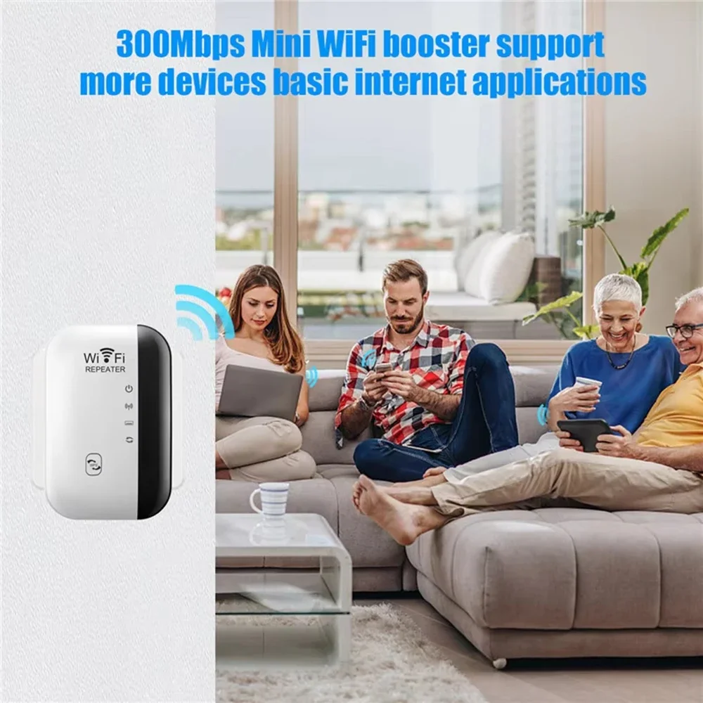 Repetidor wi-fi roteador sem fio 300mbps amplificador de rede repetidor sinal capa extensor alcance sinal wi-fi booster