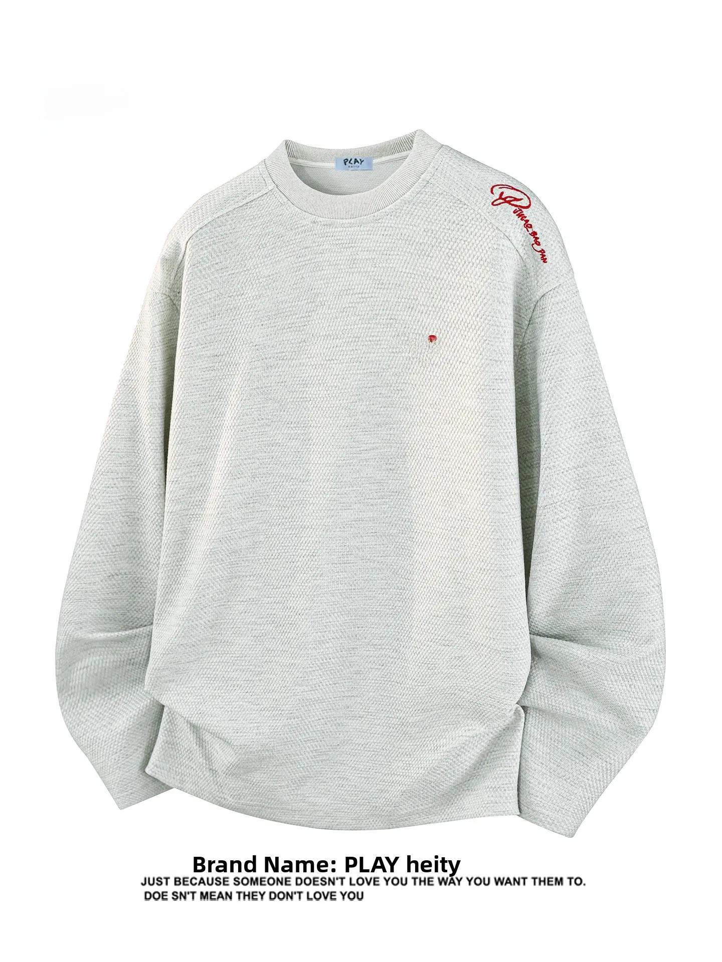 

Trendy Long Sve Sweatirt ex Loose Fit Embroidered Pine Pattern Base T-irt Casual Sle for Men And Women