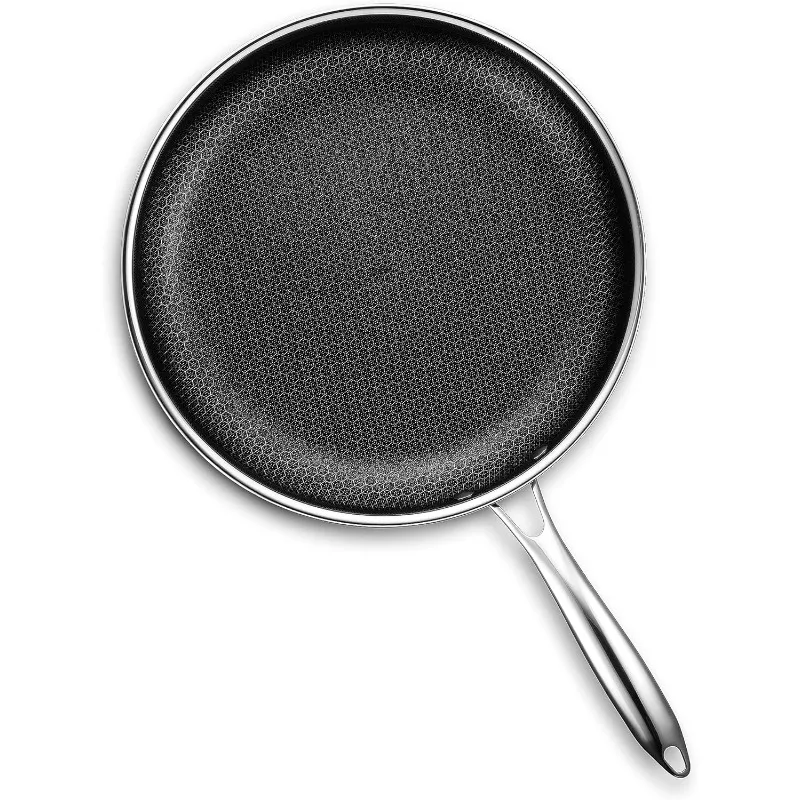 Hybrid Nonstick Frying Pan, 12-Inch, Stay-Cool Handle, Dishwasher and Oven Safe, Induction Ready, Compatible with All Cooktops