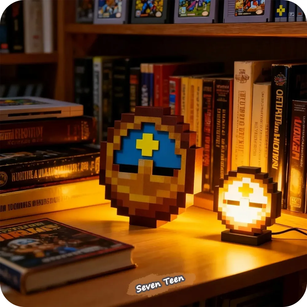 MC Game into Reality 100% Restored MC Clock 24-Hour Format Home Ambience Decoration Wall-Mounted/Desktop Clock Birthday Gift