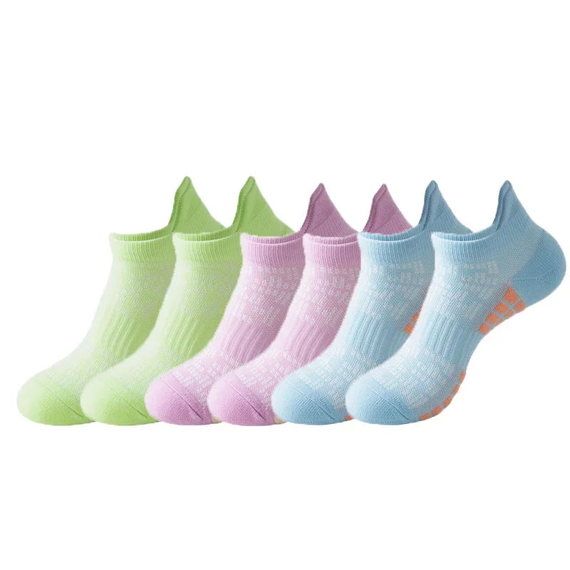 Calcetines deportivos para correr, medias atléticas de corte bajo, de punto grueso, transpirables, resistentes al desgaste, secado rápido, 6 pares