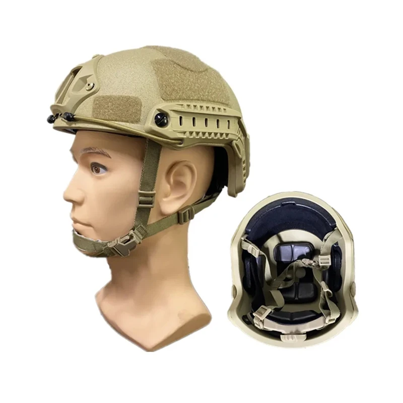 Casco táctico rápido antigolpes Tabby, protector de casco de entrenamiento para fanáticos del ejército, invierno y verano