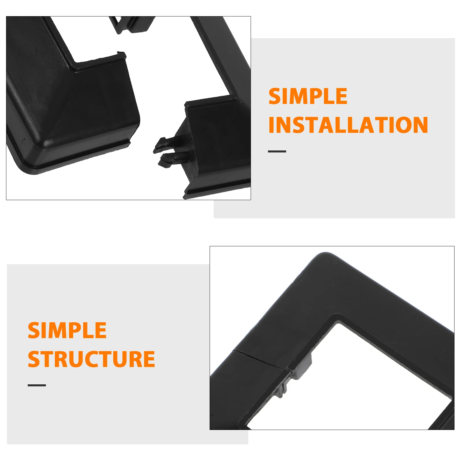 6Pcs Black Foot Cover Split Post Base Deck Fence Parts Column Wraps Handrail Caps Post Skirt Covers Plates Garden