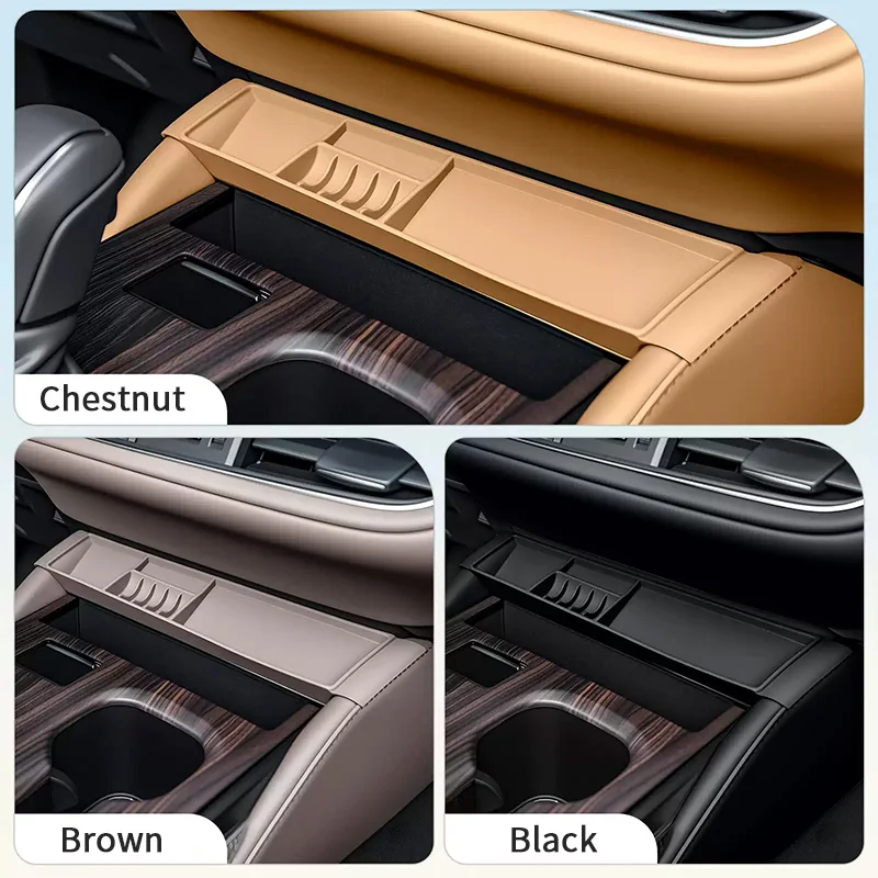 QHCP Car Central Storage Box Silicone Gear Front Storage Box Organizer Container Stowing For Lexus ES 2025 Interior Accessories
