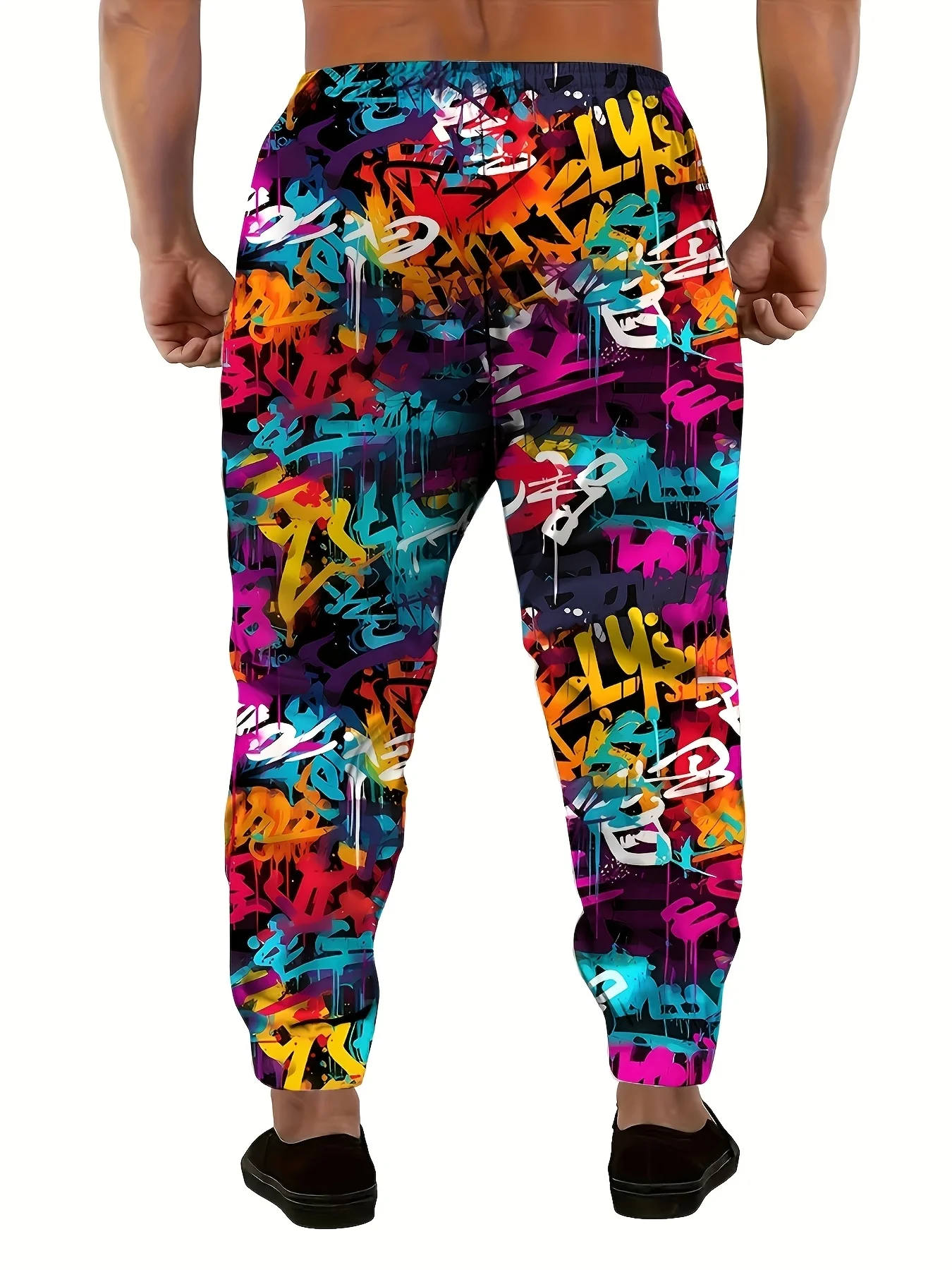 Pantaloni sportivi 2025 da uomo di moda Pantaloni da jogging stampati con graffiti Pantaloni slim fit Pantaloni da salotto casual con tasche Autunno Inverno Streetwear