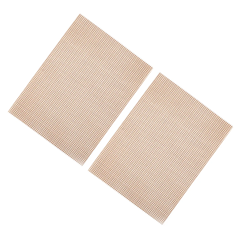 

2 Pcs BBQ Grill Mats Reusable Mesh Grilling Compact Outdoor Electric Non Stick Durable Portable Lightweight