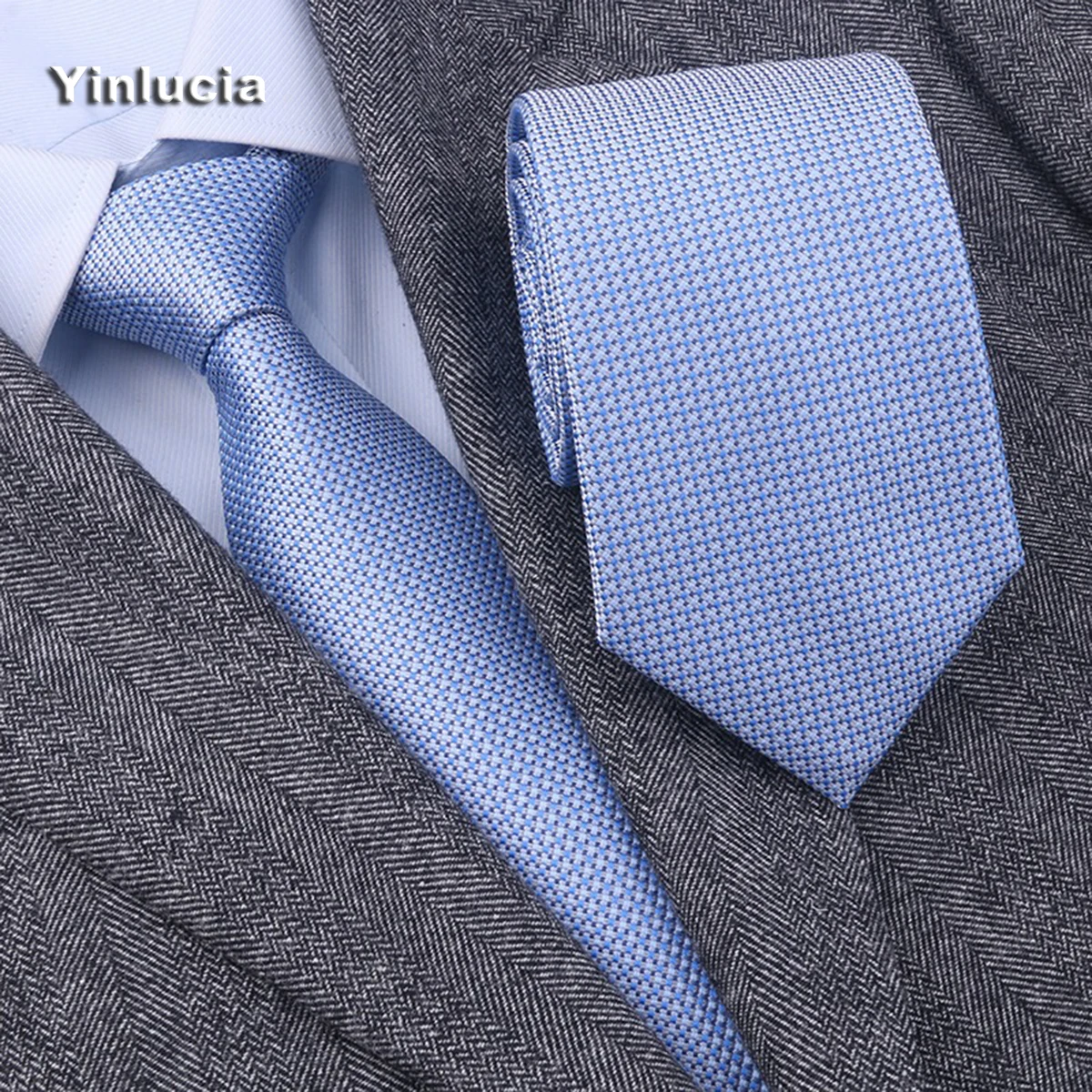 Classic Blue Grid Pattern Men Hand Ties Mulberry Silk Formal Business Wedding Boyfriend Gift For Husband Classic Premium Office