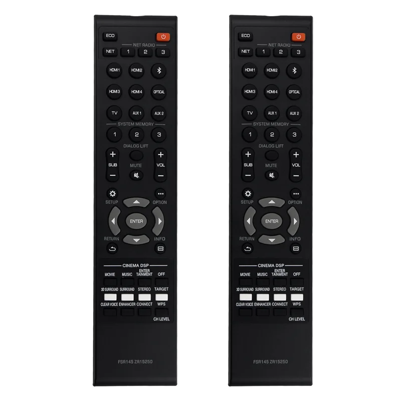 

Highly Recommended-2X Replace FSR145 ZR15250 Remote Control For Musiccast Sound Bar Remote Control FSR145 ZR15250 YSP-560
