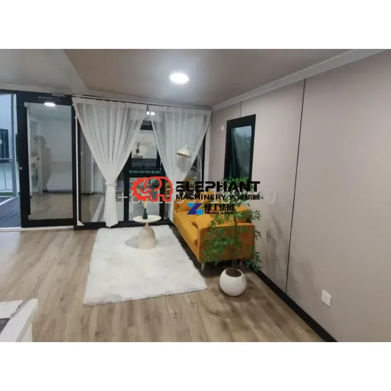 Modern Prefab Steel Frame Tiny House with Porch – Portable Modular Home Cabin, 1 Bedroom, Insulated Panels, Ready-to-Assemble