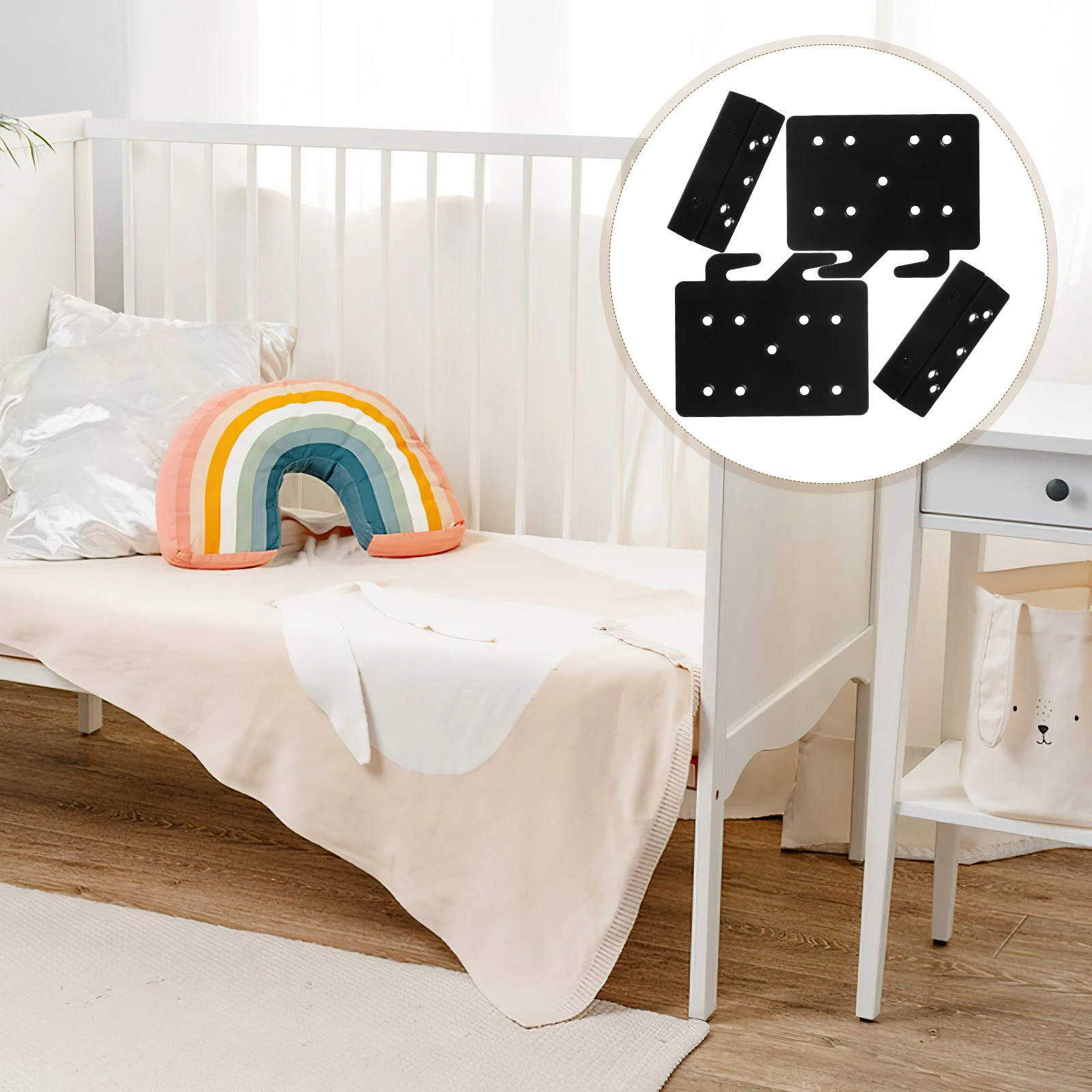 

Bed Rail Bracket Fasteners Frame Hardware Kit Layer Board Connectors Replacement Iron Fittings Hooks Feet