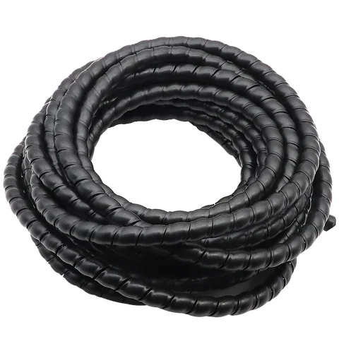 2M Long 8/10/12mm Cable Protection Sleeving Spiral Wound Flexible Wire Organizer Insulation Sleeve Wire Winding Protector