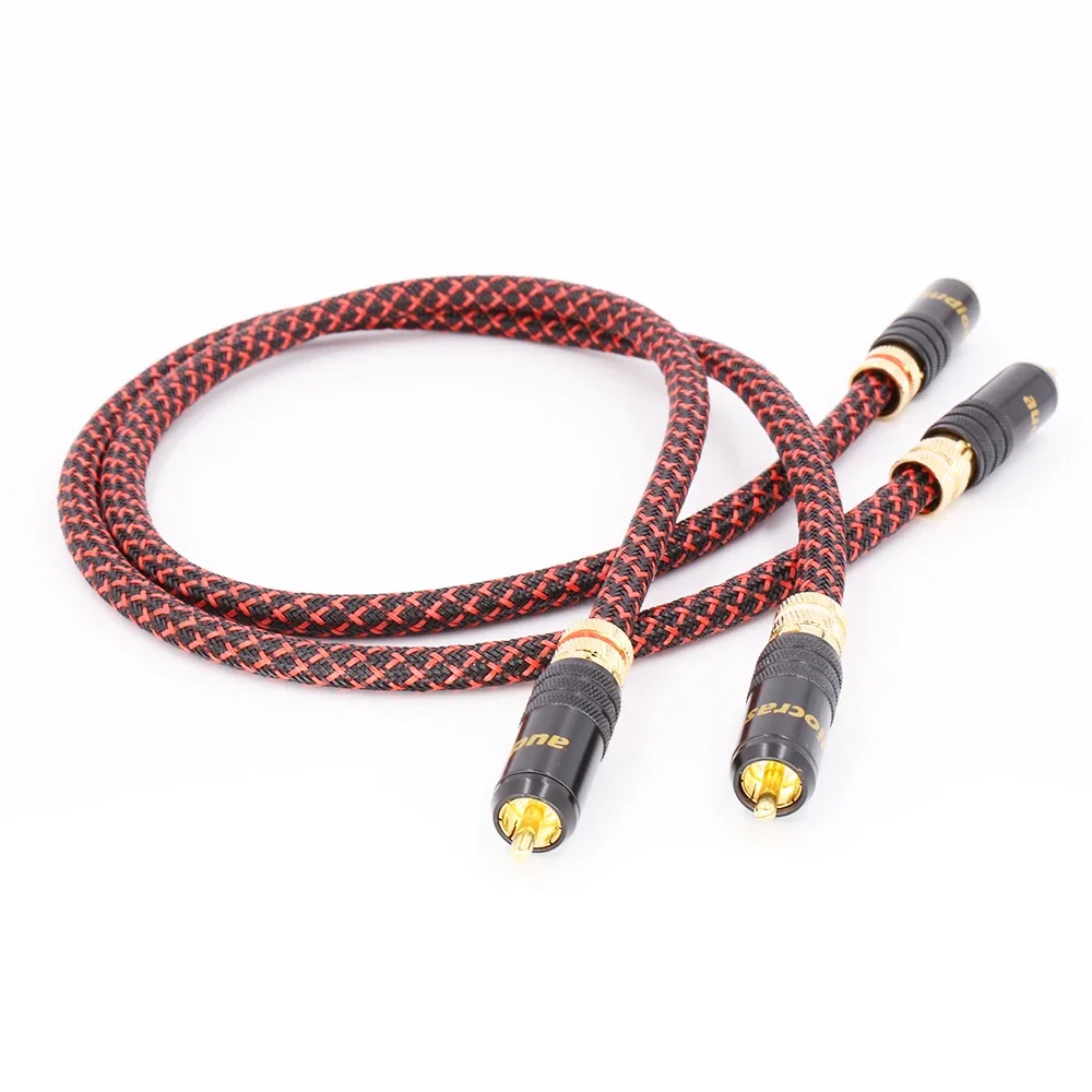 

Pair CANARE L4E6S 99.998% OFC Pure Copper HI-End Audio Cable With Gold Plated RCA Hifi Interconnect Cable