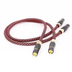 Para CANARE L4E6S 99,998% kabel audio HI-End z czystej miedzi OFC z pozłacanym kablem połączeniowym RCA Hifi