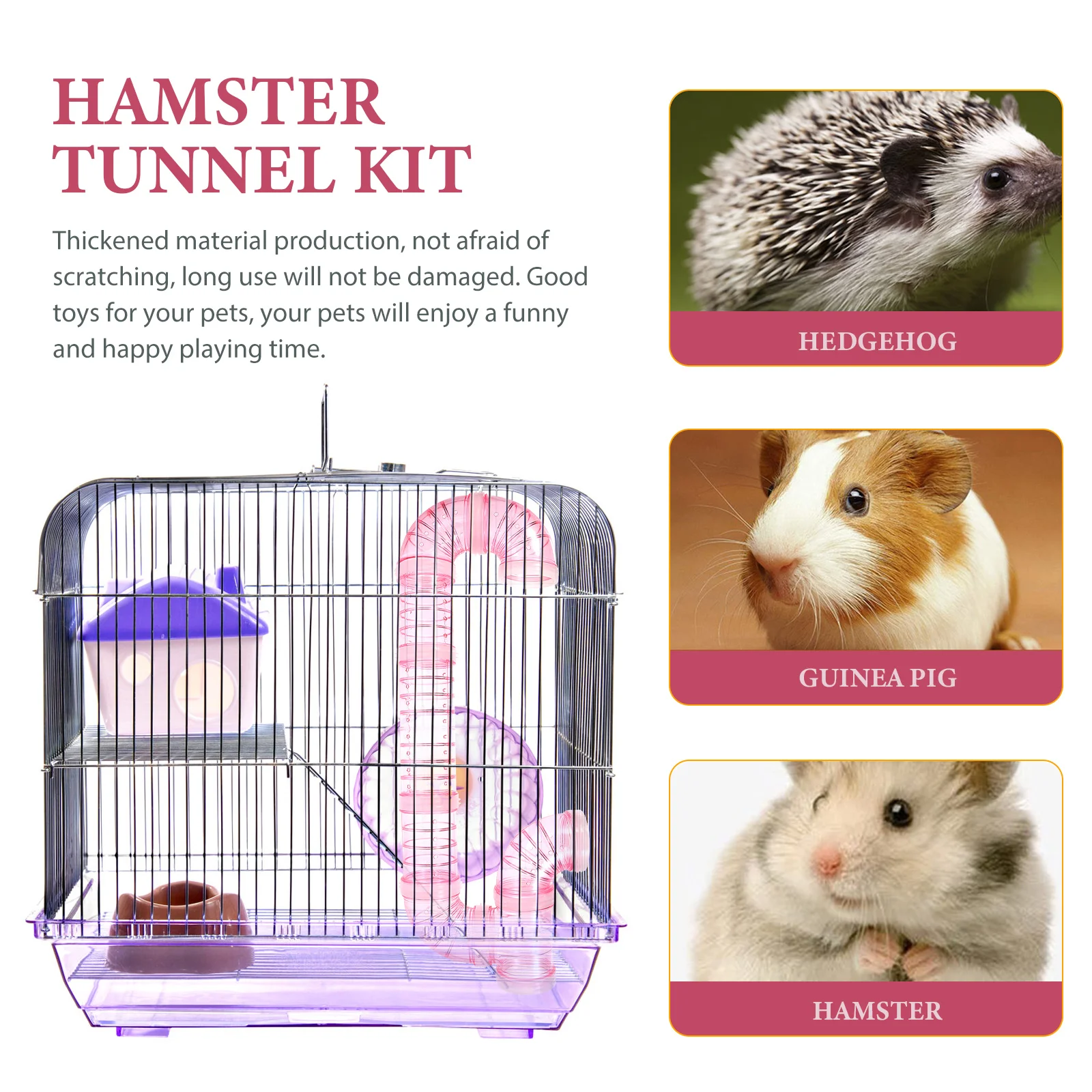 

Plastic Hamster Puzzle Connectors Pet Rat Cage Rat Cage External Pipe Maze Connector Activity Toys Guinea Pig DIY Supplies