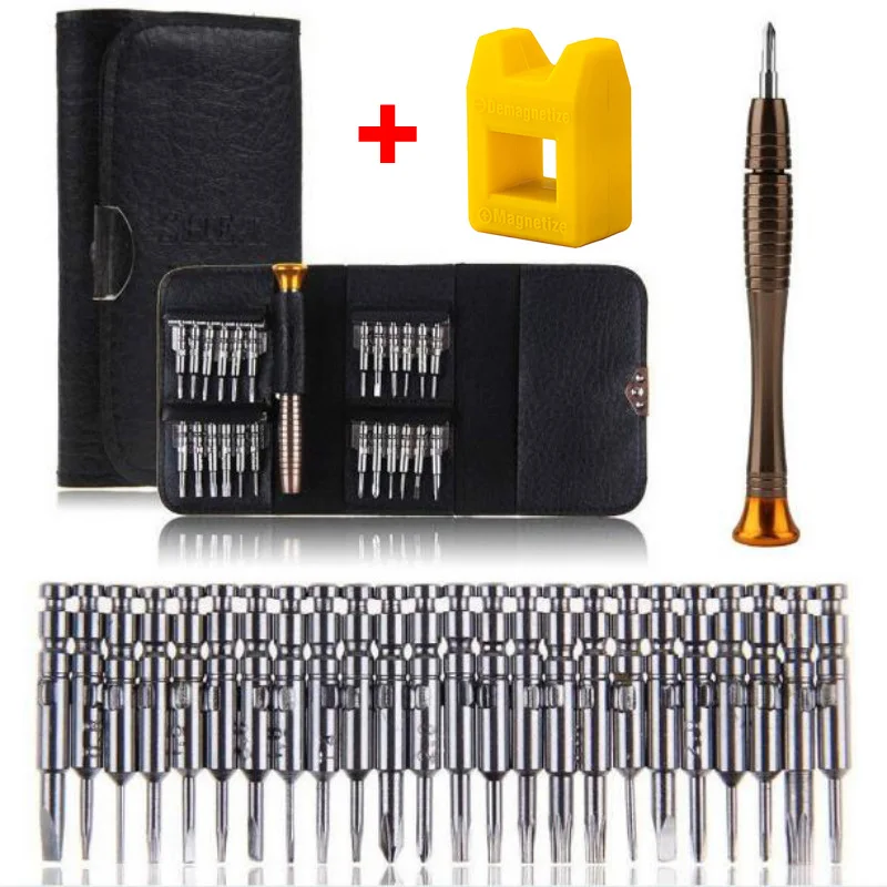 25 In 1 Screw Screwdriver Torx Hand Driver Repair Tools +Magnetizer Demagnetizer For Xiaomi Mobile phone Tablet PC Laptop Watch