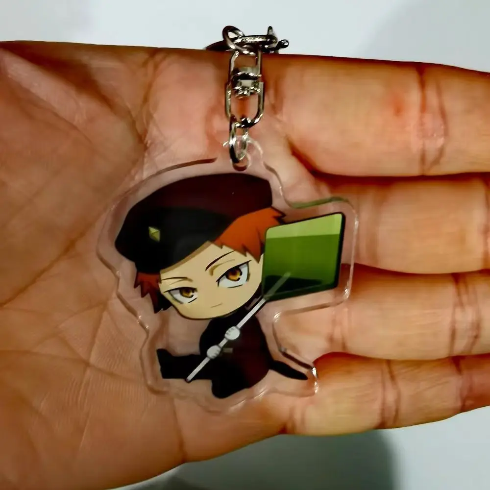 Anime Bungou Streunende Hunde Arcylic Schlüsselbund Atsushi Nakajima Dazai Blume Schlüssel Kette Frauen Männer Zubehör Tasche Anhänger Chaveio Geschenke – Detail 5