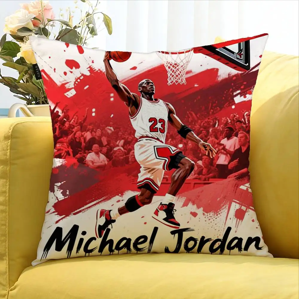 Basketball Michael J-Jordan World Various Sizes Square Pillow Case For Car Home Bedchamber Decor