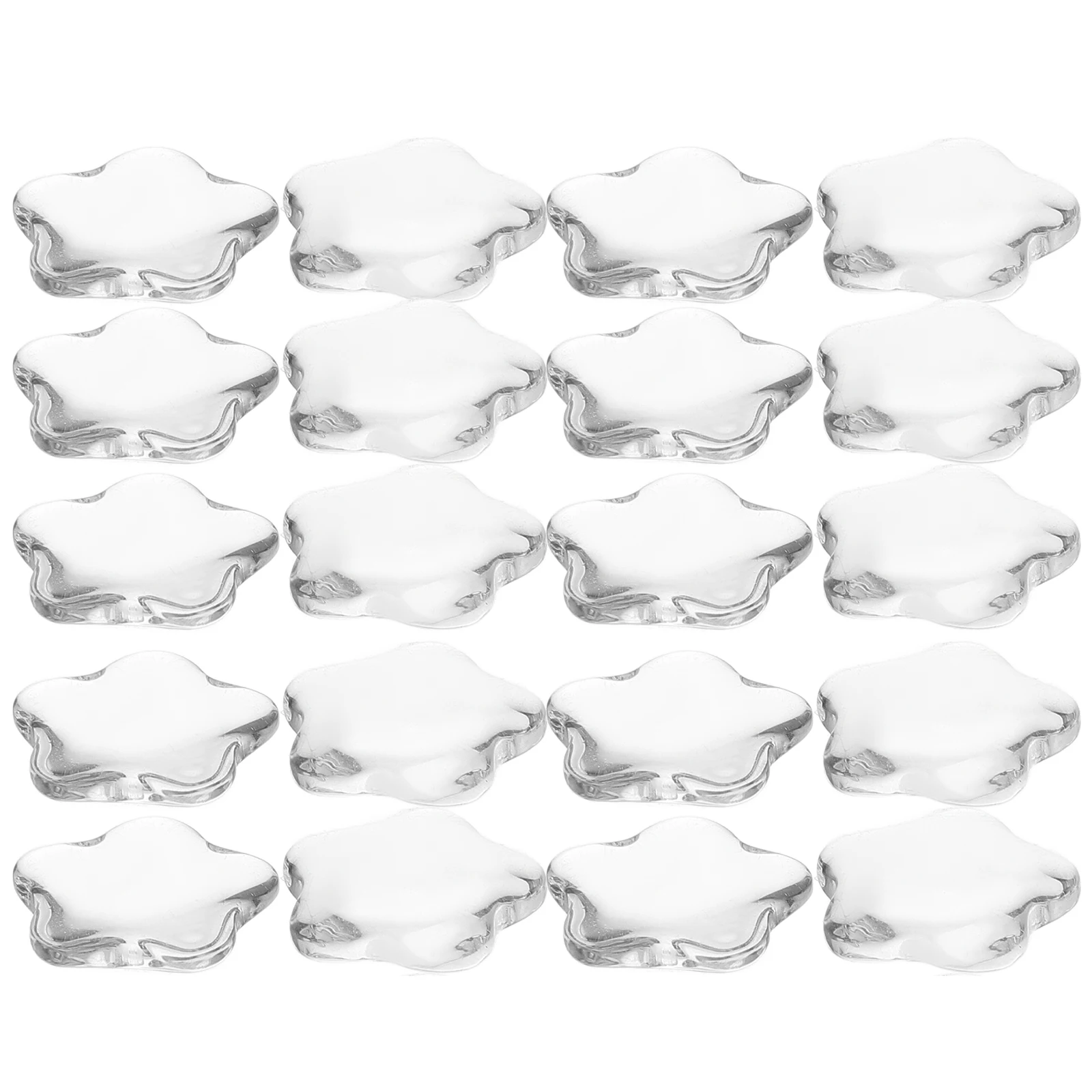 

20pcs Transparent Glass Nail Display Durable Star Shape Craft Beads For Jewelry Making Diy Nail Polish Showcase Soft Ceramic