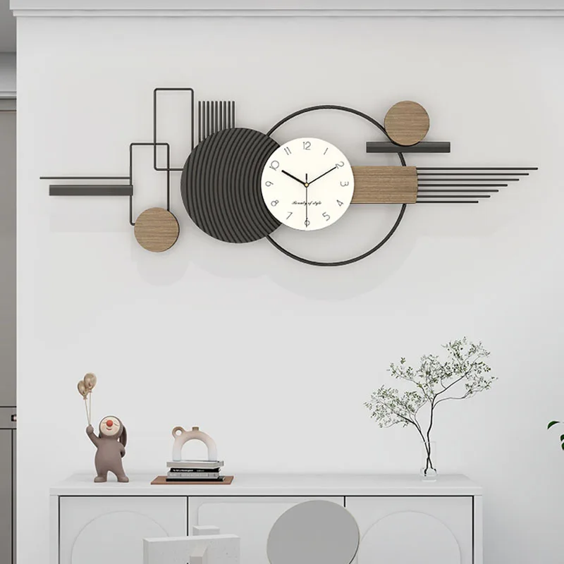 Cichy duży zegar ścienny Nowoczesny drewniany minimalistyczny akrylowy zegar ścienny do sypialni Pokój dzienny Bateria Orologio Da Parete Home Decor