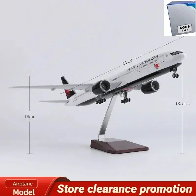 

1/157 Scale 47CM Airplane Air Canada Boeing B777/B787 Airline Aircraft Model Diecast Resin Plane Aircraft Collection Display Fan