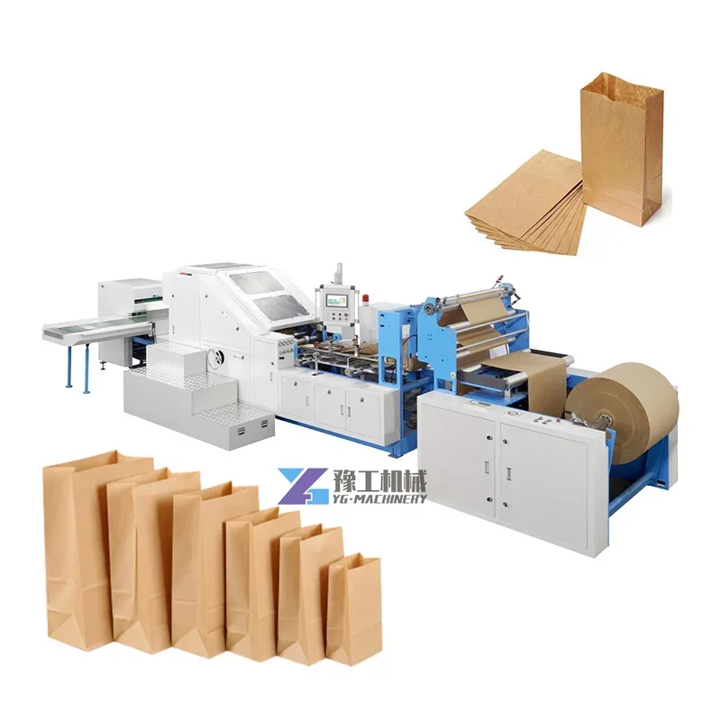 Durable Modeling 350 High Speed Kraft Paper Bag Sealing Bag Machine Paper Board Shopping Bag Making Machines