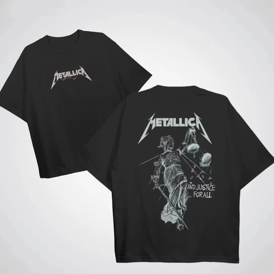 Metalica Master of Puppets 2026 Men's T-Shirt Unisex O-Neck Cotton Short Sleeve Y2k Oversized Popula