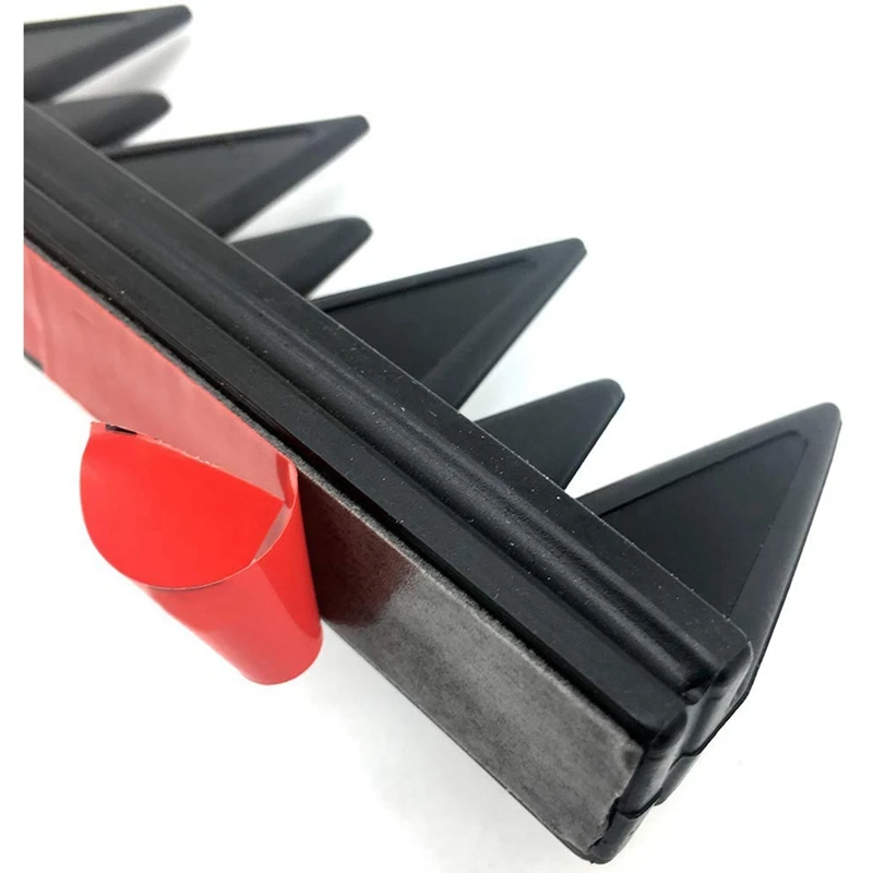 2X Reflective Motorcycle Helmet Mohawk Spikes Rubber Saw With Red Helmet Decals(Helmet Not Included)