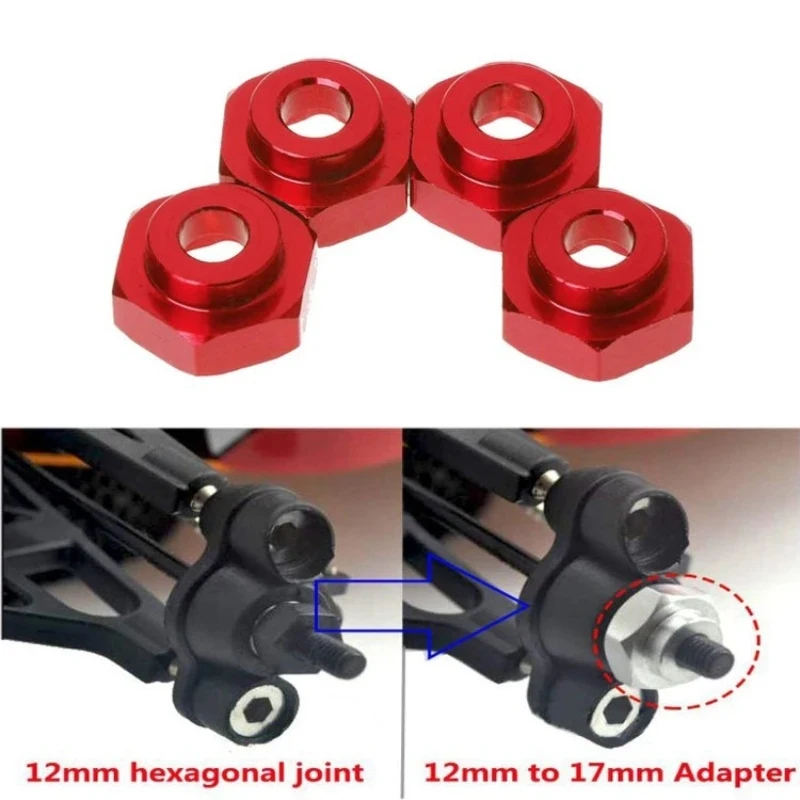 12mm to 17mm Wheel Adapter Drive Hub Combiner Hexagonal Hex Hole 6mm Parts For HSP 1/10 1/8 RC Car buggy monster Truck