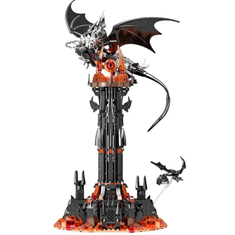 New Luxury Diablo Tower Building Blocks Children's Puzzle Assembling Model Toy Boys and Girls Holiday Gift Collection Hobby