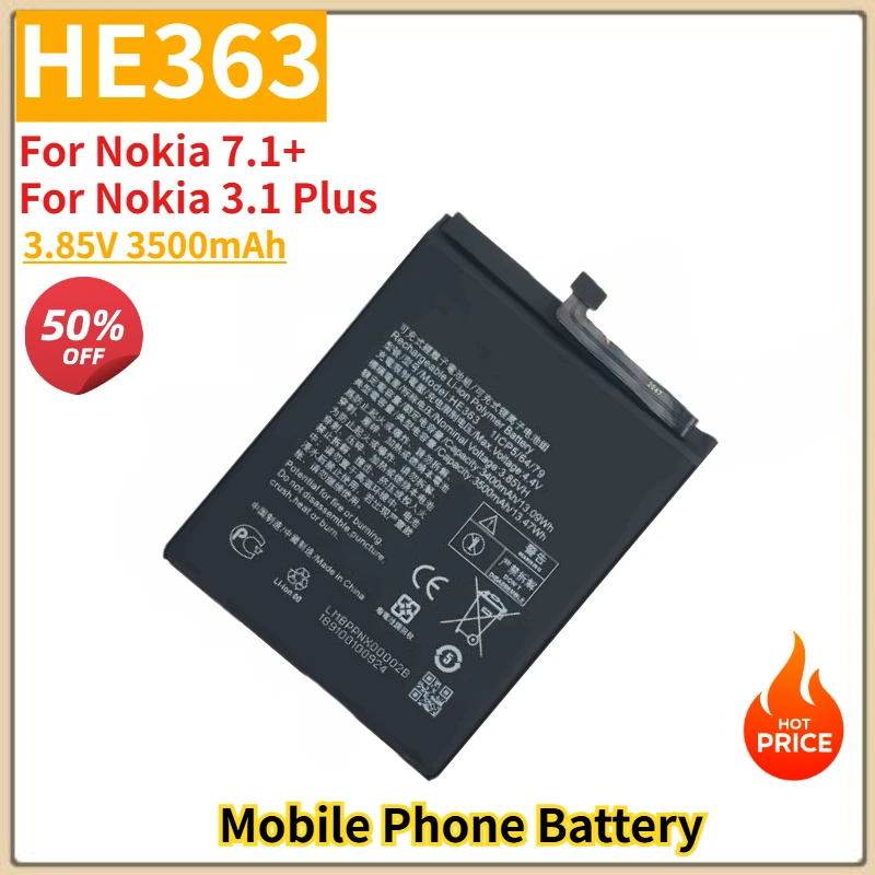 HE363 High Quality Phone Battery 3.85V 3500mAh For Nokia 7.1+/3.1 Plus Brand New Replacement Battery