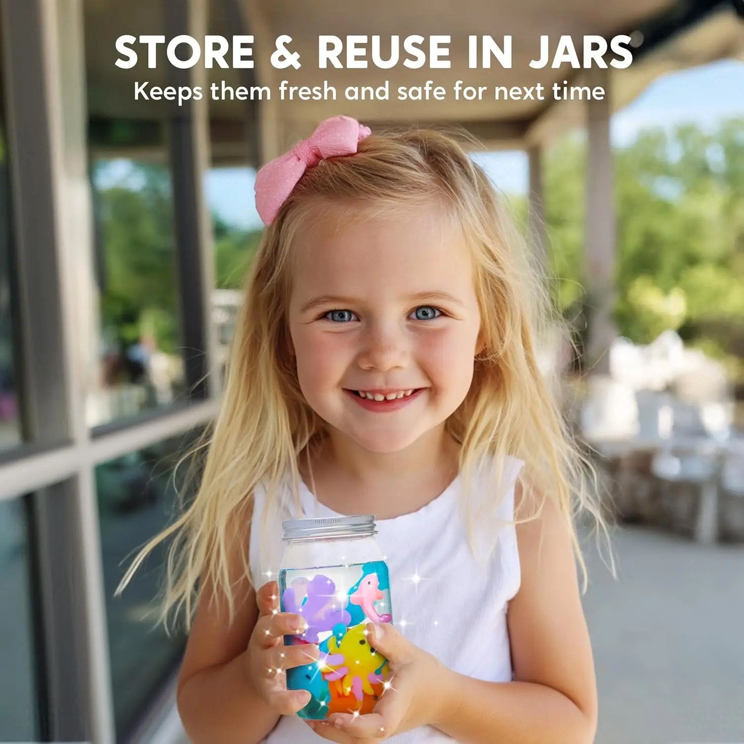 Joyfy kit de gel de água fada mágica kit de brinquedo de gel de água com 10 géis garrafa de preservação para crianças presentes festa favores presentes de aniversário