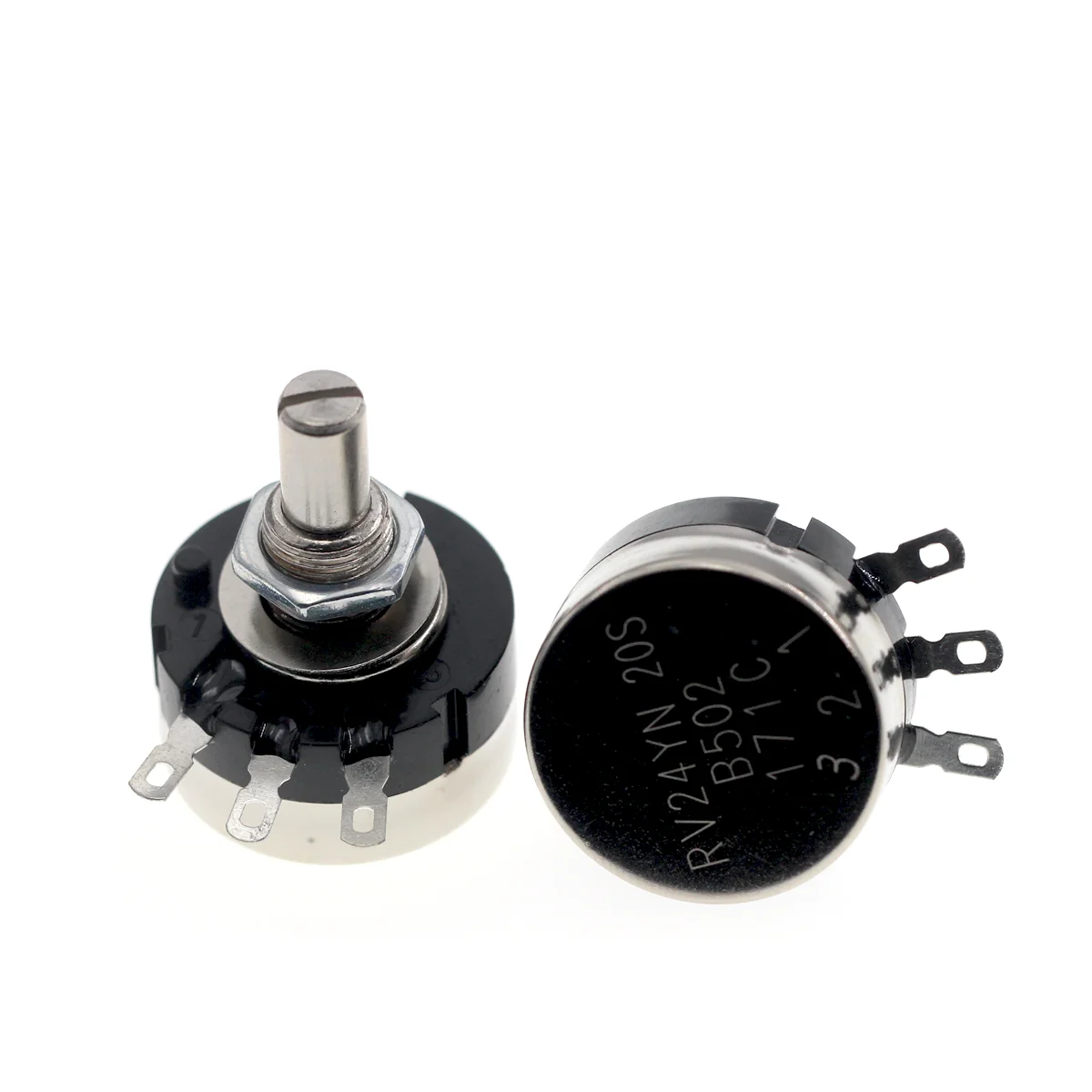 RV24YN20S 1K 2K 5K 10K 20K 50K 100K 1M Ohm Single Turn Carbon Film Rotary Taper Potentiometer