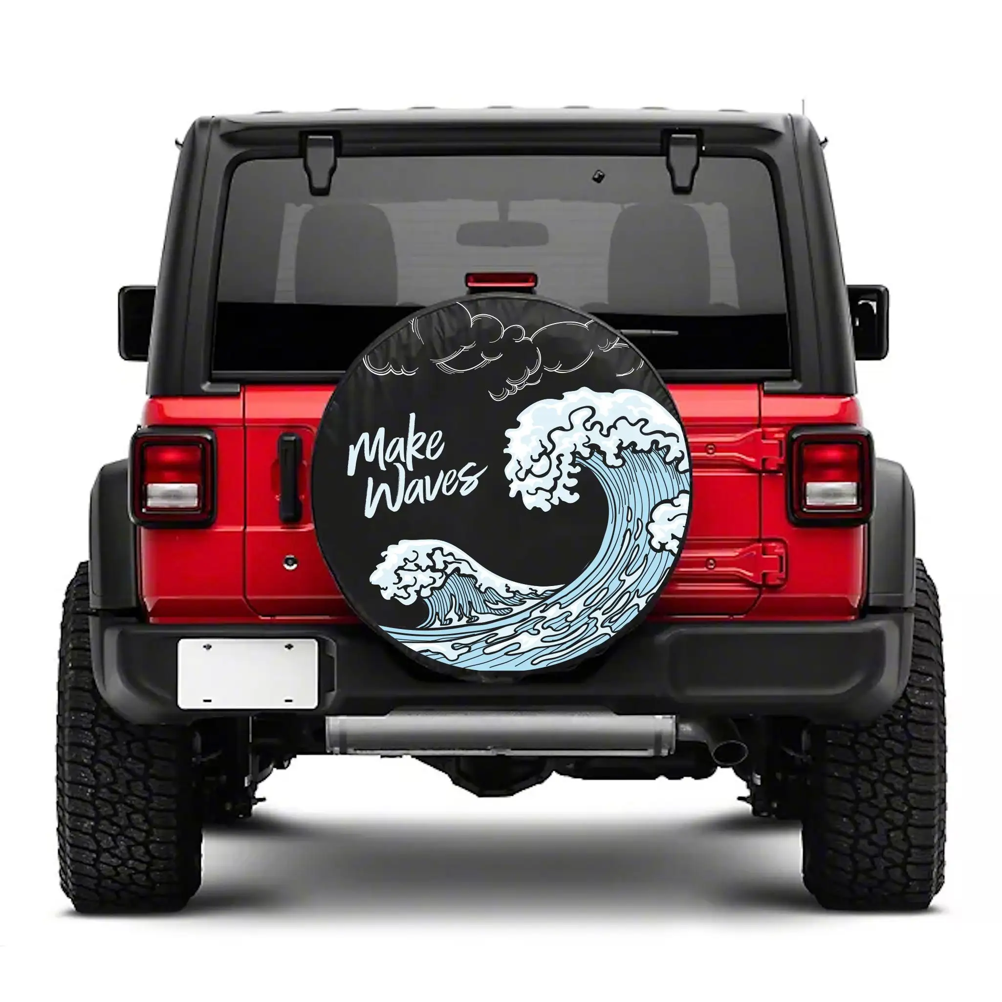 Camping Site - Mountain Vibes Spare Tire Cover For Car, Personalized Tire Cover, Gift For Car Lover, Gift For Father, Happy