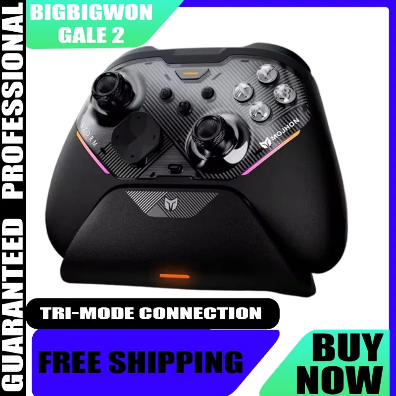 

BIGBIGWON Gale2 TMR Sticks Wireless Game Controller 2000Hz Polling Rate Tri-mode ARGB Gamepad Hall Effect FPS Racing Switch 1/2