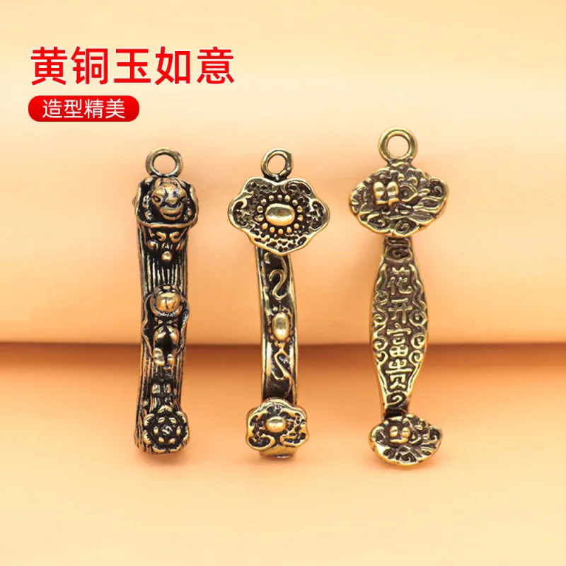 50 Thousand Things Ruyi Pendant Auspicious Car Key Ring Pendant Christmas BrassdiyAccessories Mascot Delivery