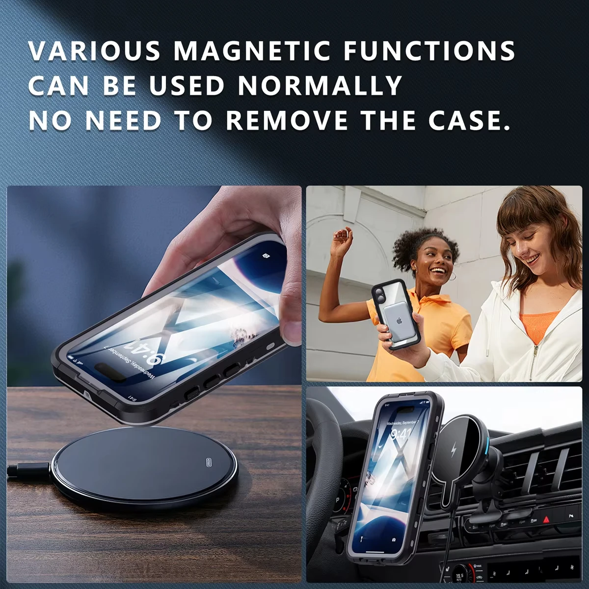 

Для iPhone 16 Pro Max 16 Plus IP68 Водонепроницаемый чехол для телефона Подводный чехол с сенсорным экраном Пылезащитный противоосенний пляжный ящик со шнурком