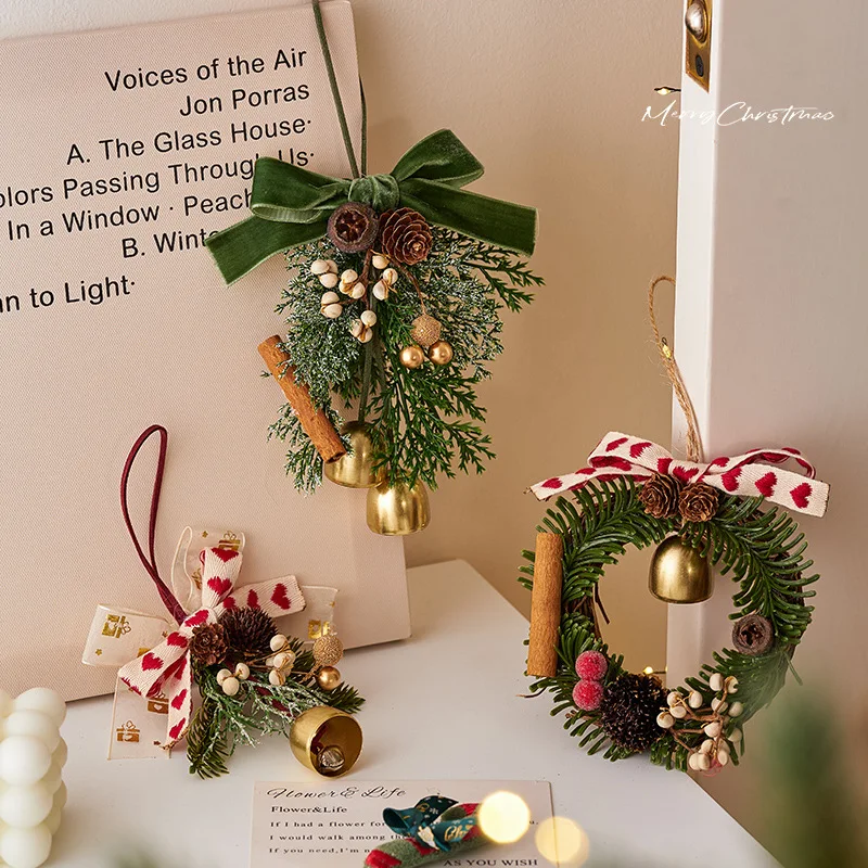 

2025 New Christmas Decoration Bell Garland Pendant Christmas Tree Ornament Atmosphere Scene Small Pendant