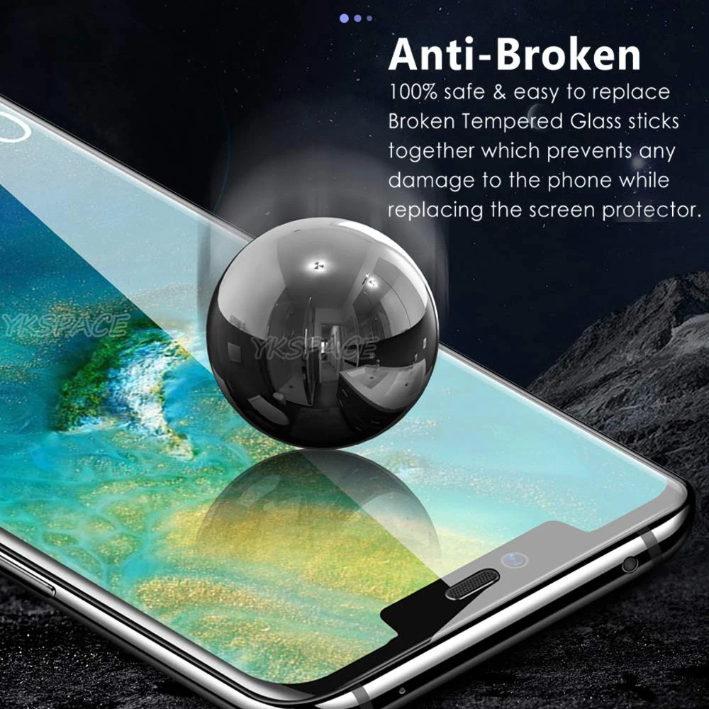 UV Liquid Full Glue Privacy 3D Tempered Glass For Huawei Mate 20 30 40 50 P30 P40 P50 P60 Pro Plus Art Anti Spy Screen Protector