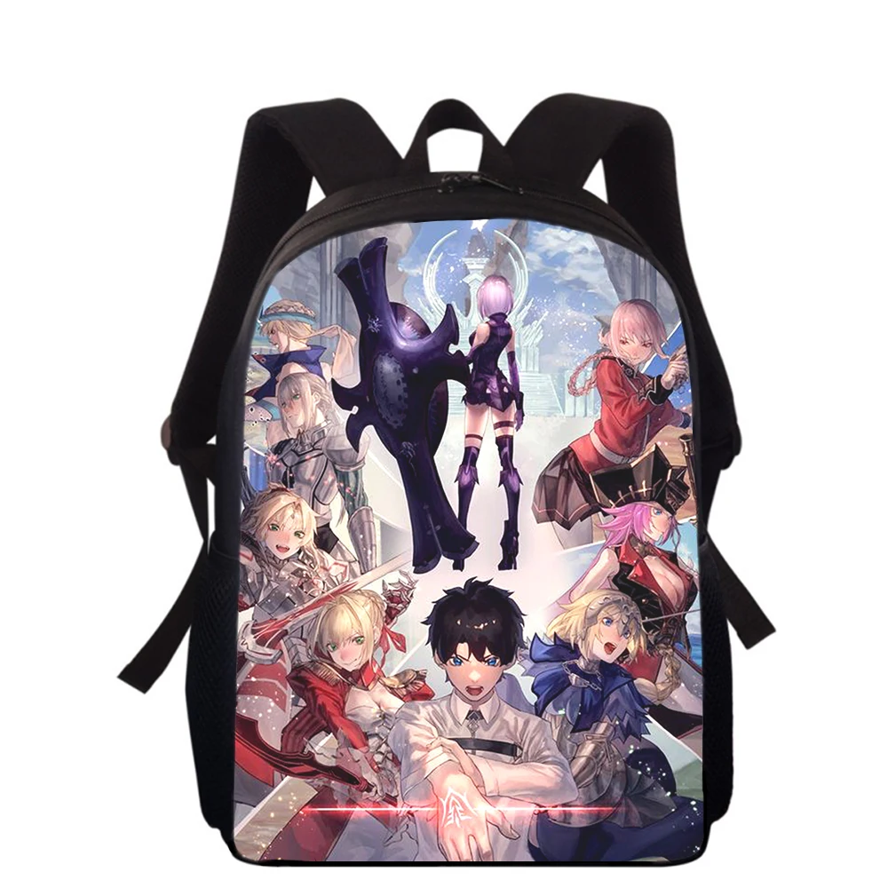 Sac à dos imprimé 3D Fate Grand Order Game pour enfants, sacs d'école primaire pour garçons, sac à dos pour filles, sacs de livre scolaire pour étudiants, 16 po